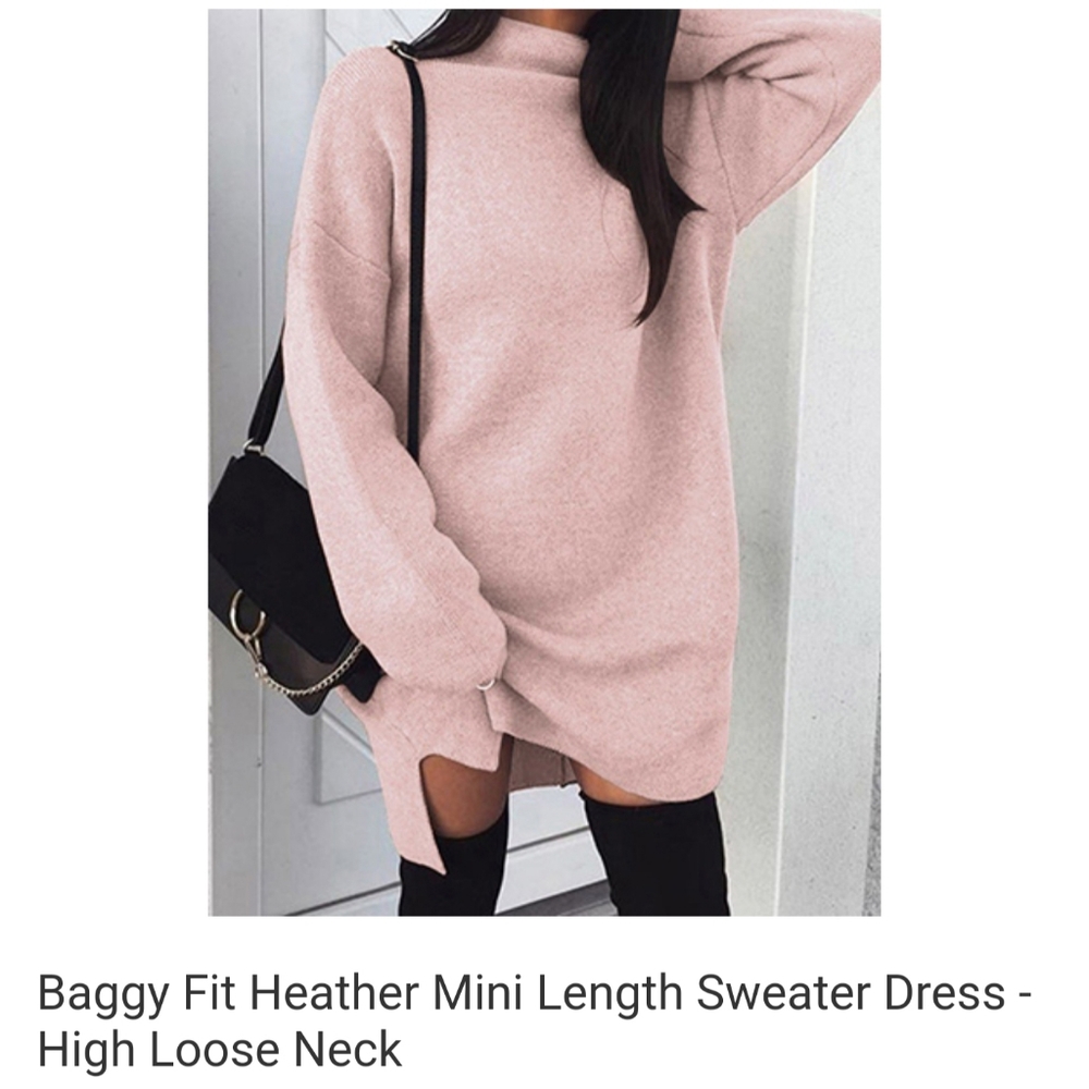 Sassy Baggy mauve/pink sweater dress